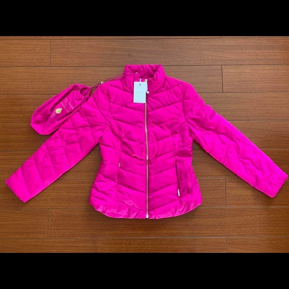 Ted Baker Pink Pack-away Padded Jacket